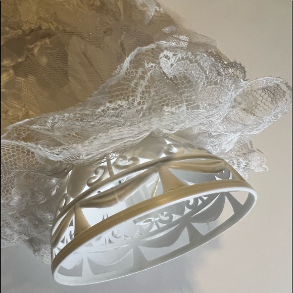 Wedding Cake Topper - Floral Heart The Coast Collection White Lace - Picture 3 of 9